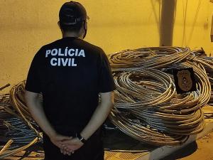 Cabos de alumnio furtados e recuperados pela Polcia Civil do Tocantins