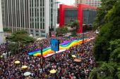 Desfile da 22ª edição da Parada do Orgulho LGBT de São Paulo, em 2019