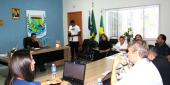Secretariado de Tocantnia em reunio com o prefeito Joo Alberto