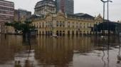 Mercado Pblico de Porto Alegre (RS) durante enchente de 2024
